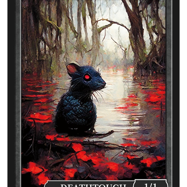 Rat Token 1/1 Deathtouch Series 2 of Givememana's Tokens  Magic the Gathering  Limited Edition