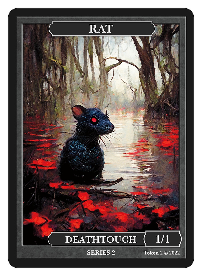 Rat Token 1/1 Deathtouch Series 2 of Givememana's Tokens - Etsy