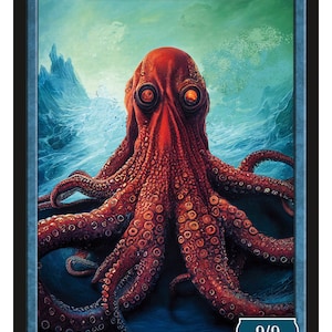 Kraken Token 9/9 Series 2 of Givememana's Tokens  Magic the Gathering  Limited Edition