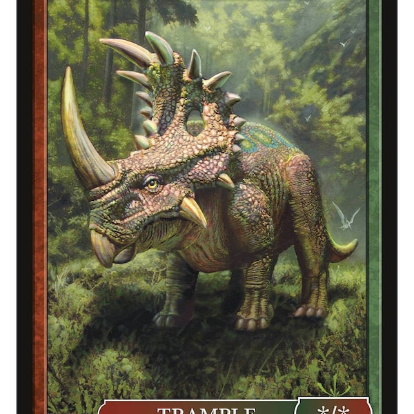 Dinosaur Beast Token Art by David Martin Magic the Gathering Givememana's Tokens Limited Edition