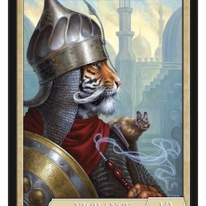 Cat Soldier Token, Art by Scott Murphy Magic the Gathering Givememana&#39;s Tokens Limited Edition