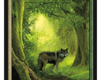 Legendary Wolf 2/2 Token Art by David Martin Magic the Gathering Givememana's Tokens Limited Edition