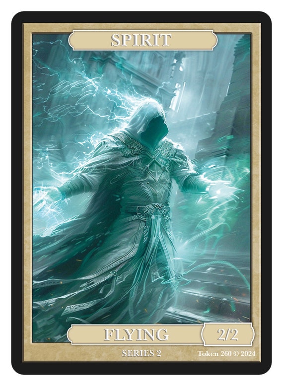 Spirit Token Series 2 of Givememana's Tokens Magic the Gathering