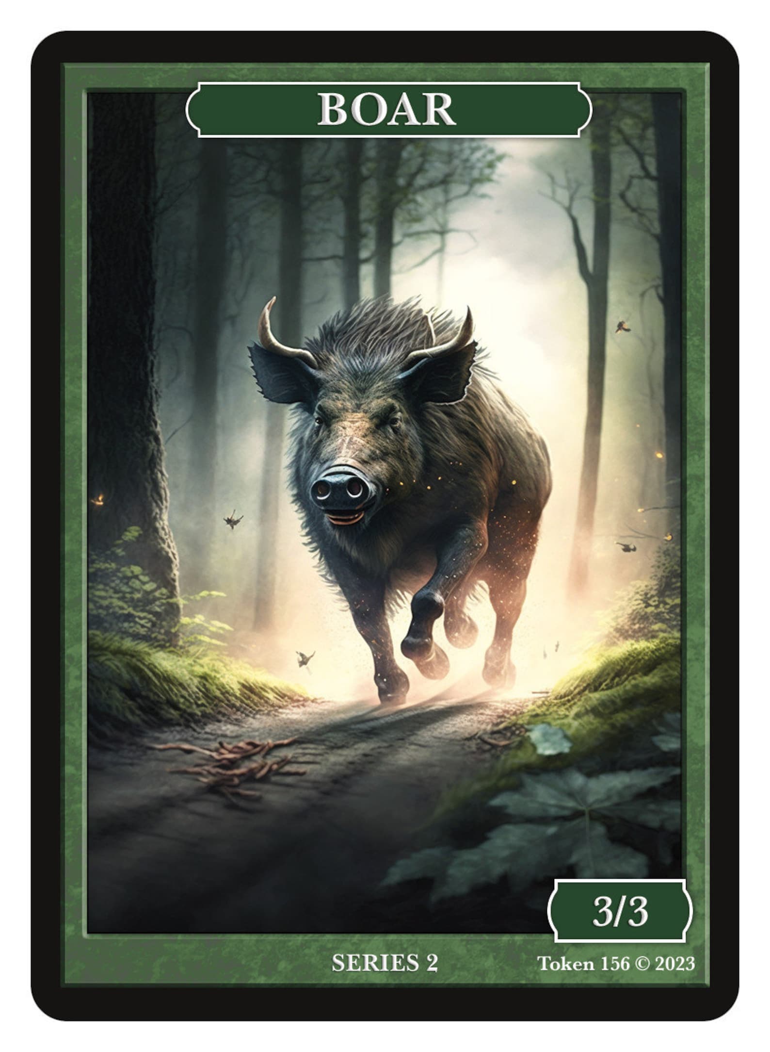 Boar 3/3 Token Series 2 of Givememana's Tokens Magic the Gathering ...