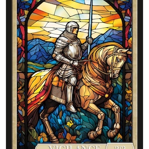 Knight Token STAINED GLASS SERIE 3 Magic the Gathering Givememana's Tokens Limited Edition