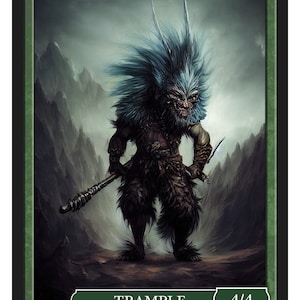 Troll Warrior Token  Series 2 of Givememana&#39;s Tokens  Magic the Gathering  Limited Edition