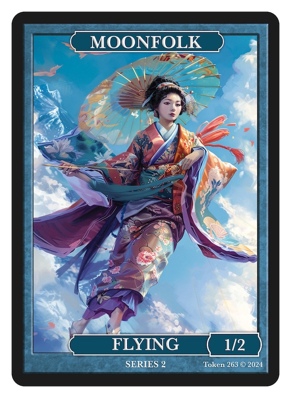 mtg moonfolk cards Puzzlemaker [Jumpstart 2022] Retro fantasy style Patron of the Moon (Commander)