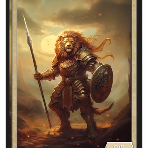 Ajani&#39;s Pridemate Token Series 2 of Givememana&#39;s Tokens  Magic the Gathering  Limited Edition