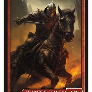 Jeton Human Knight, série 2 de Givememana's Tokens Magic the Gathering, édition limitée