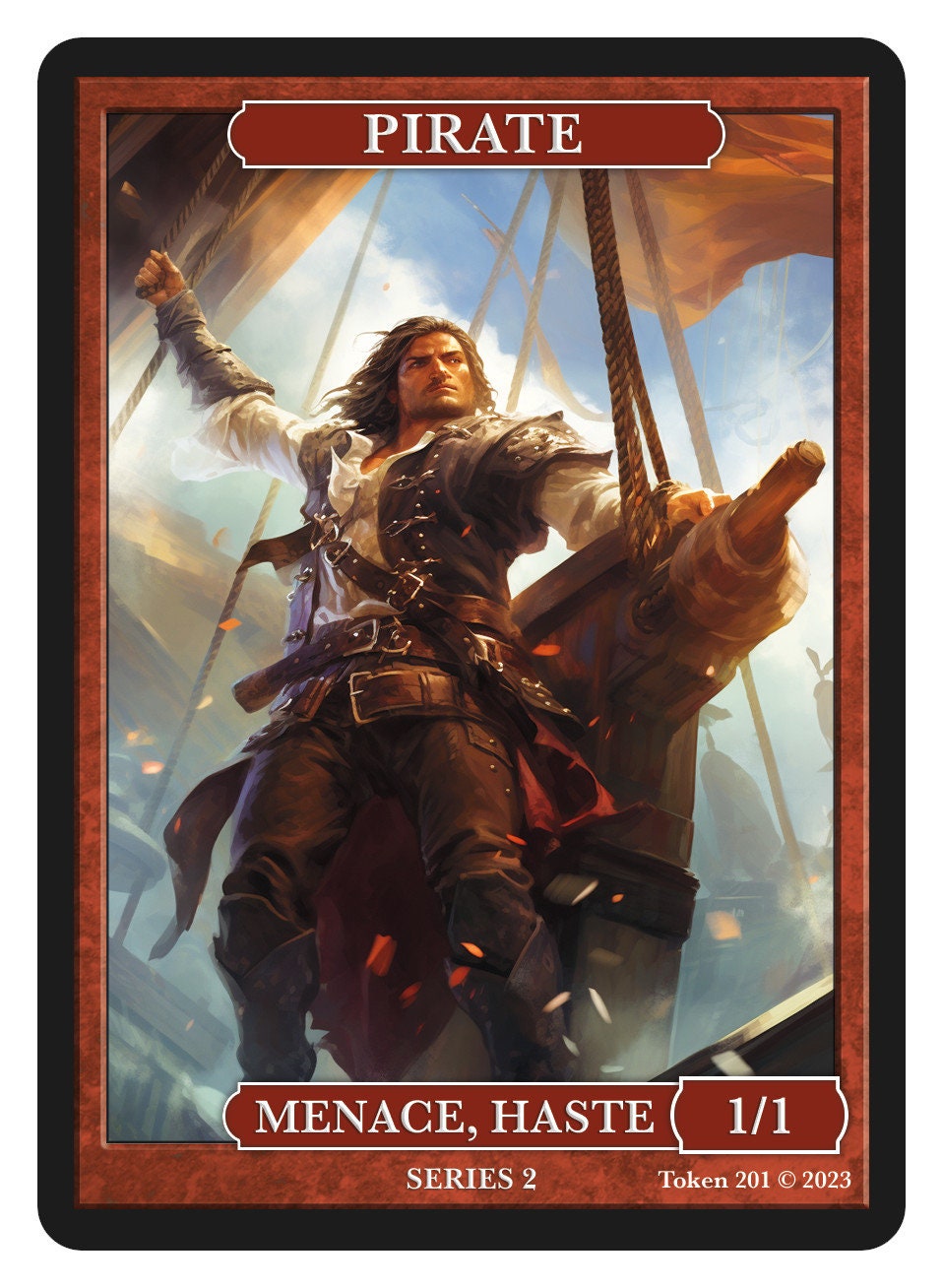 Pirate Token Series 2 of Givememana's Tokens  Magic the Gathering  Limited Edition