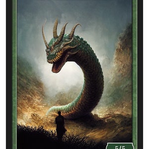 Wurm Token 5/5 Series 2 of Givememana&#39;s Tokens  Magic the Gathering  Limited Edition