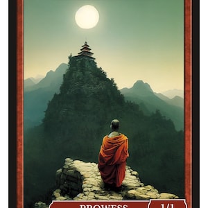 Monk  Series 2 of Givememana&#39;s Tokens  Magic the Gathering  Limited Edition