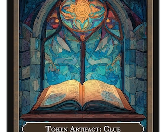 Żetony wskazówek, witraże, seria 3, Magic the Gathering, żetony Givememana, edycja limitowana