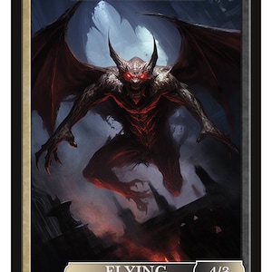 Token del demone vampiro Serie 2 dei gettoni di Givememana Magic the Gathering
