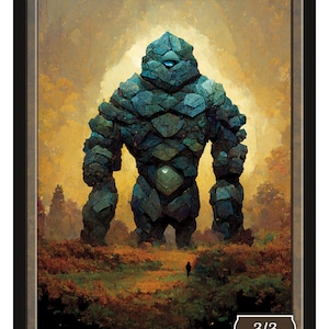 Golem 3/3 Token Series 2 of Givememana&#39;s Tokens  Magic the Gathering  Limited Edition