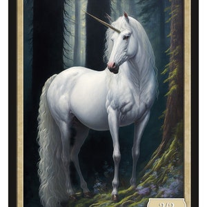 Einhorn Token Serie 2 von Givememana's Tokens Magic the Gathering Limited Edition