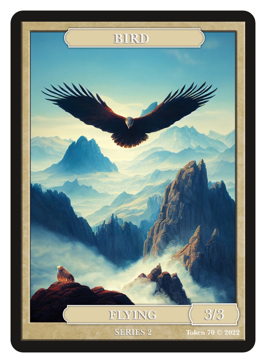 Bird Token 3/3 Flying Series 2 of Givememana's Tokens Magic the