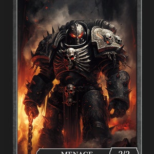 Ficha de Guerrero Astartes Serie 2 de Fichas de Givememana Magic the Gathering Warhammer
