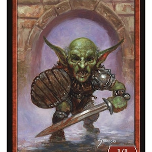 Goblin Token, Kunst door Matt Stawicki Magic the Gathering Givememana's Tokens Limited Edition