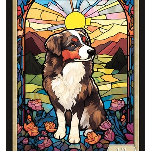 Dog Token glas-in-lood serie 3 Magic the Gathering Givememana's Tokens Limited Edition