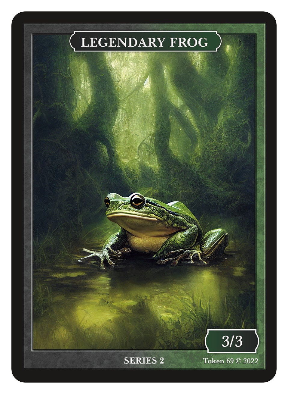 カエル　トークン　MTG 原画 カエルトークン(クリア素材) - 照明係 MtG支店 - BOOTH