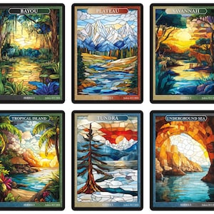 Komplettes Set der Dual Lands Token Serie 3 der Givememana's Tokens Magic the Gathering Limited Edition