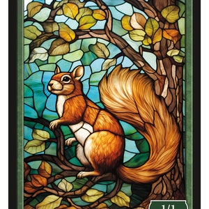 Token Eekhoorn GLAS-SERIE 3 Magic the Gathering Givememana's Tokens Limited Edition