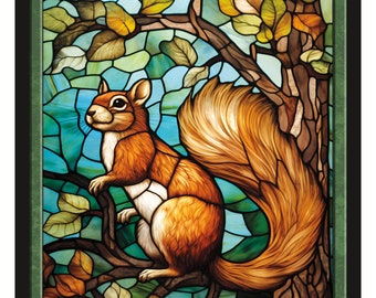 Eichhörnchen-Token Glasmalerei-Serie 3 Magic the Gathering Givememana&#39;s Tokens Limited Edition