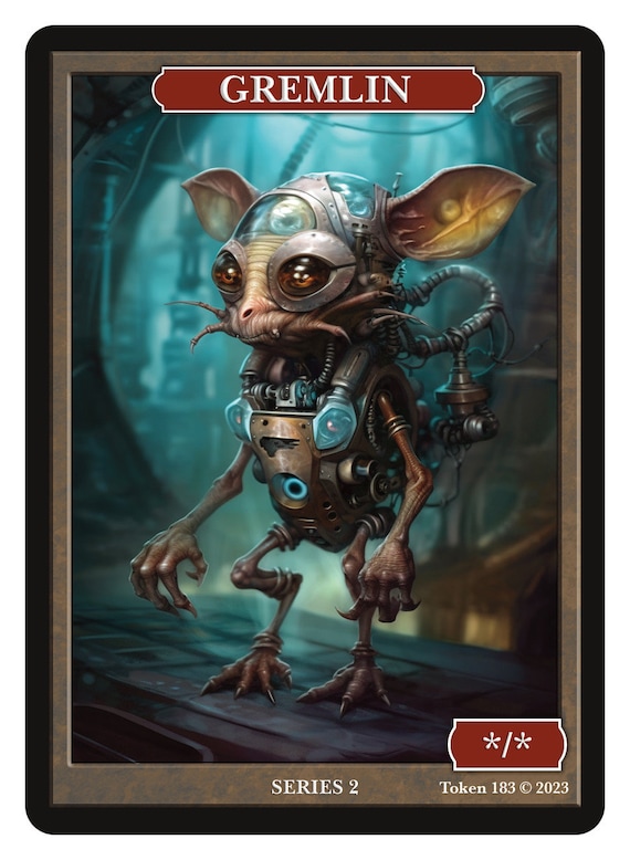 mtg gremlin cards March of the Machine Gimbal, Gremlin Prodigy Standard Deck Protector  Sleeves (100ct) for Magic: The Gathering main image 1