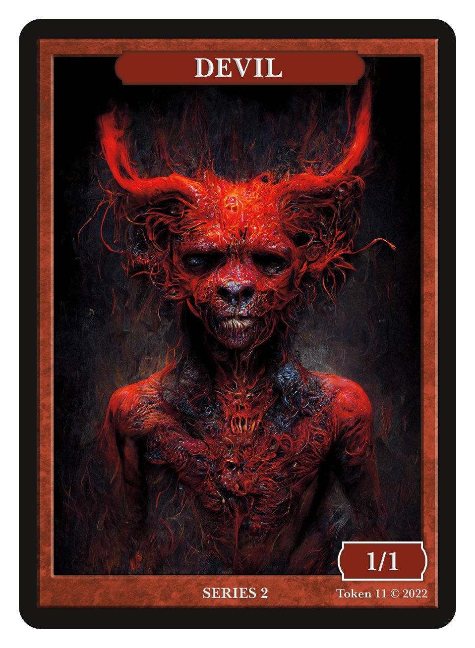 Devil 1/1  Token Series 2 of Givememana's Tokens  Magic the Gathering  Limited Edition