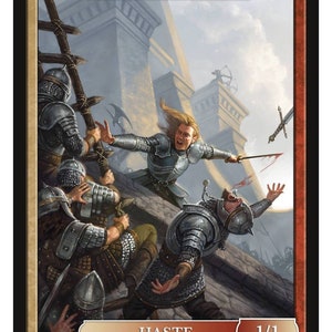 Soldato Token, 1/1 Haste Art di Matt Stawicki Magic the Gathering Givememana's Tokens Edizione limitata