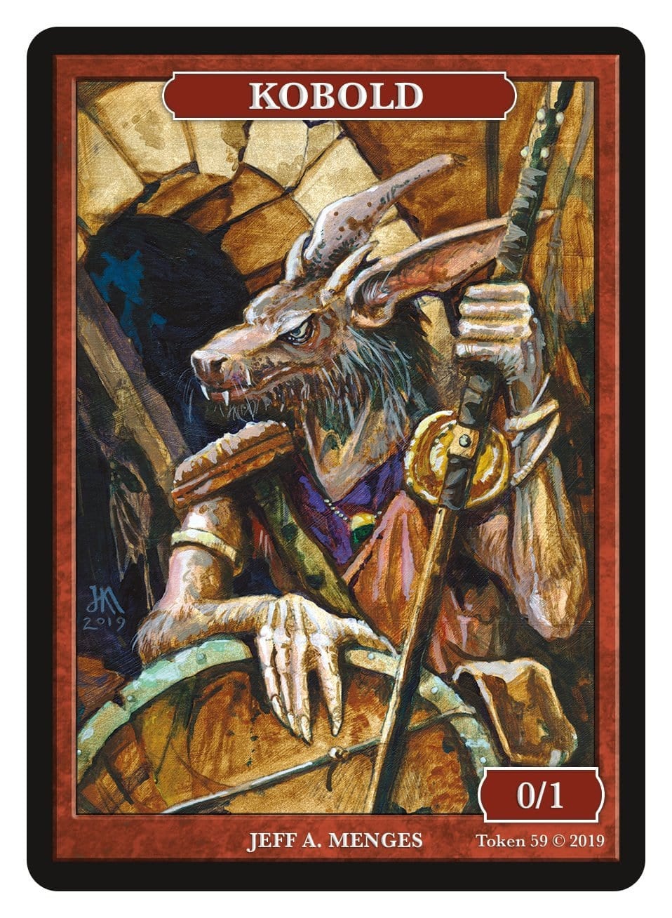 Kobold Token Art by Jeff Menges Magic the Gathering Givememana's