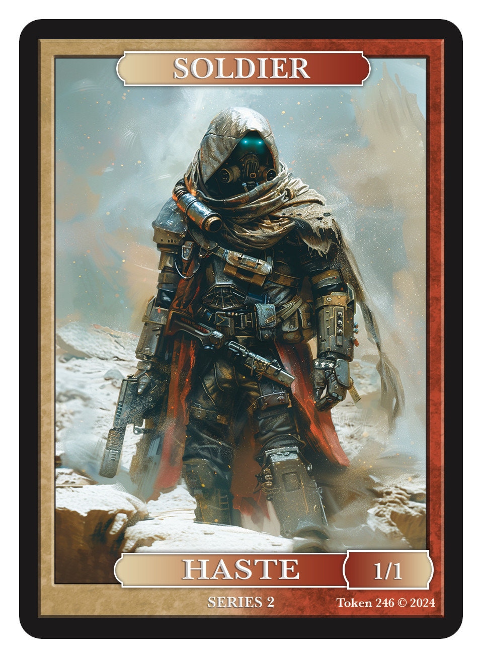 Soldier Token FALLOUT Series of Givememana's Tokens Magic the