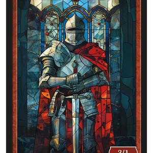 Serie 3 de fichas de caballero de vidrio de colores Fichas de Givememana Magic the Gathering Edición limitada