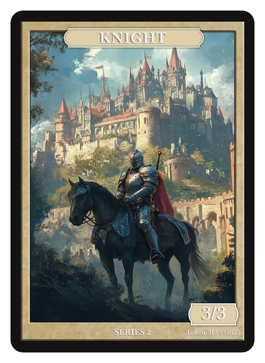 Knight Token Series 2 of Givememana's Tokens Magic the Gathering - Etsy
