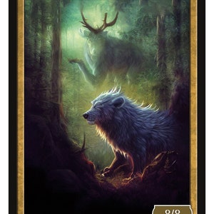 Segnalino Bestia 8/8 "Godsire" Serie 2 dei Segnalini di Givememana Magic the Gathering Edizione Limitata