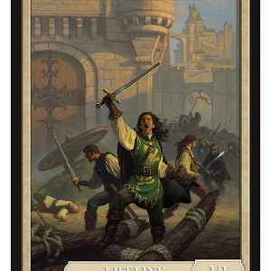 Soldier Token, Art by Matt Stawicki  Magic the Gathering Givememana&#39;s Tokens Limited Edition