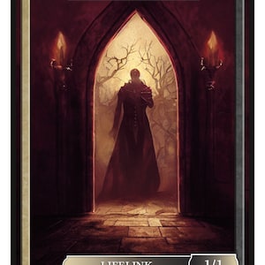 Ficha de vínculo vital de vampiro 1/1 Serie 2 de fichas de Givememana Magic the Gathering Edición limitada