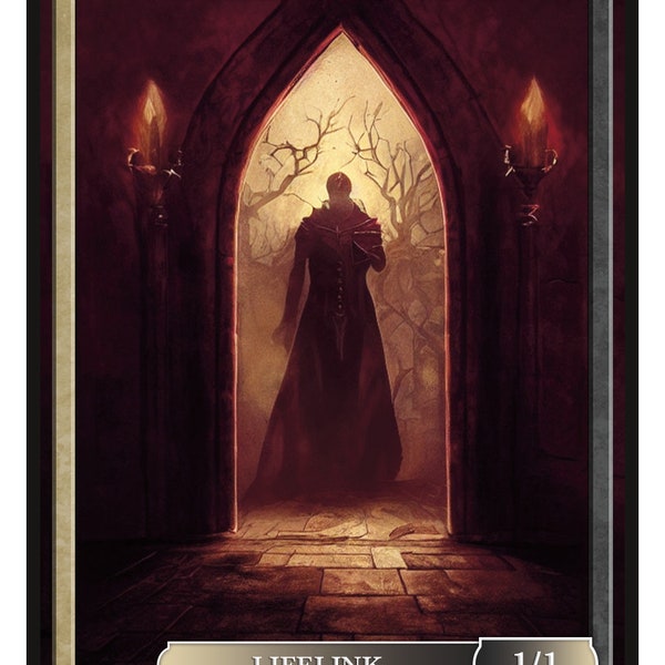 Vampire  1/1 Lifelink  Token Series 2 of Givememana's Tokens  Magic the Gathering  Limited Edition