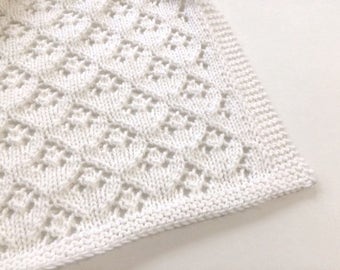 knitted baby blanket etsy