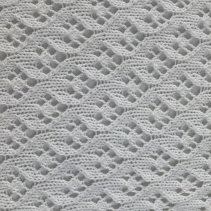White Hand Knit Baby Blanket Lace Arrowhead Design - Etsy