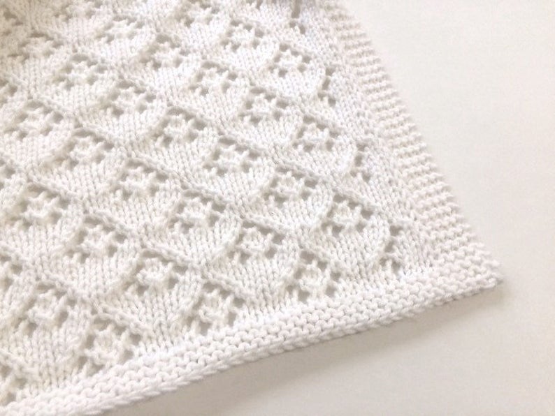 hand knitted baby blanket