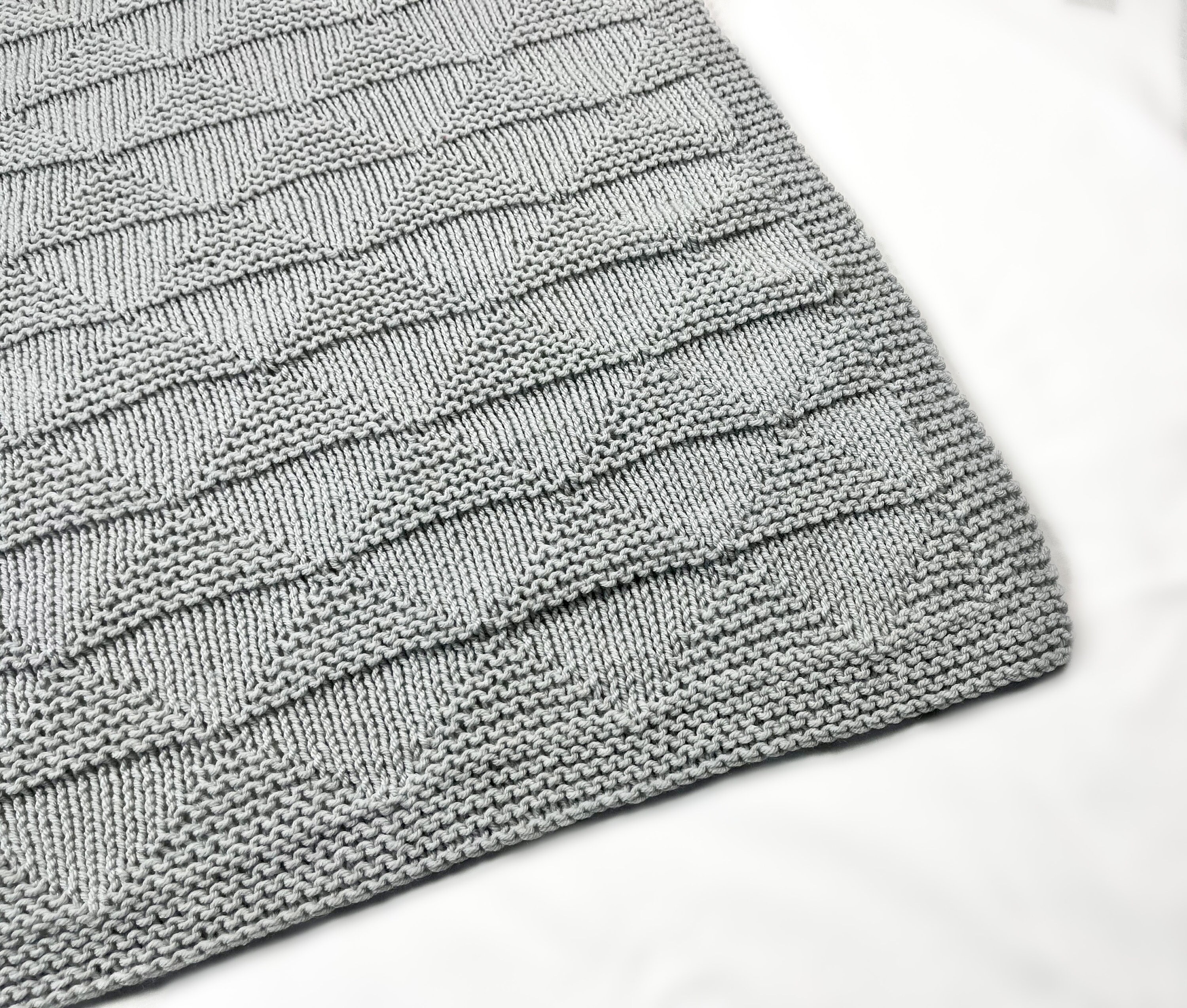 Light Gray Baby Blanket - Triangle Design