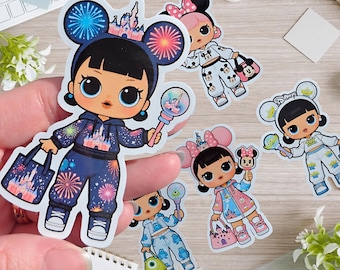 Sticker Disneyland Theme Park Doll Vinyl Waterproof Disney-Inspired Sticker