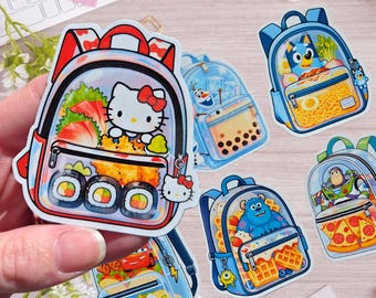 Sticker Backpack Food Character Fusion Vinyl Waterproof Disney-Inspired Hello Kitty-inspired Sticker