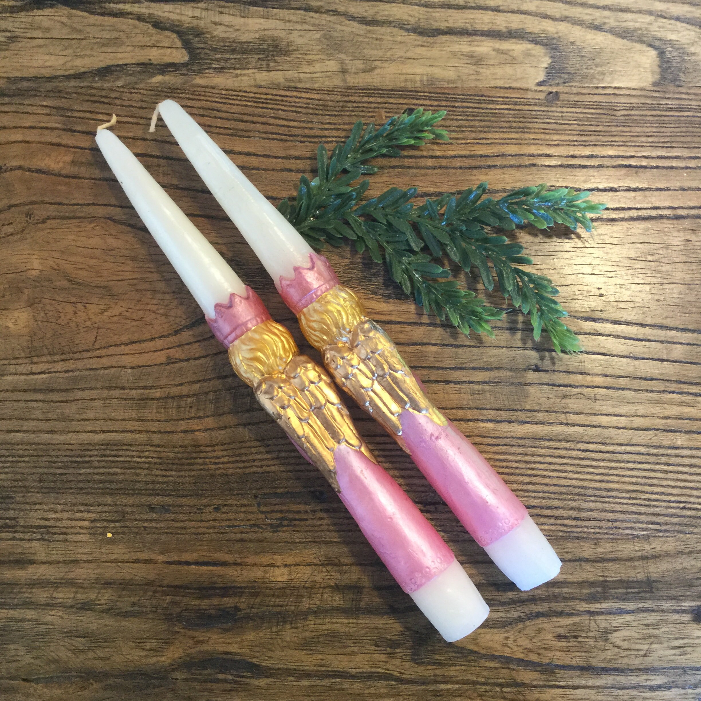 Pair of 10 Angel Taper Candles Unique Christmas Candles Etsy