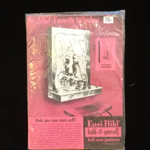 Vintage Easi-Bild Wall Desk Pattern: Lighted Window, 1950s Furniture Project