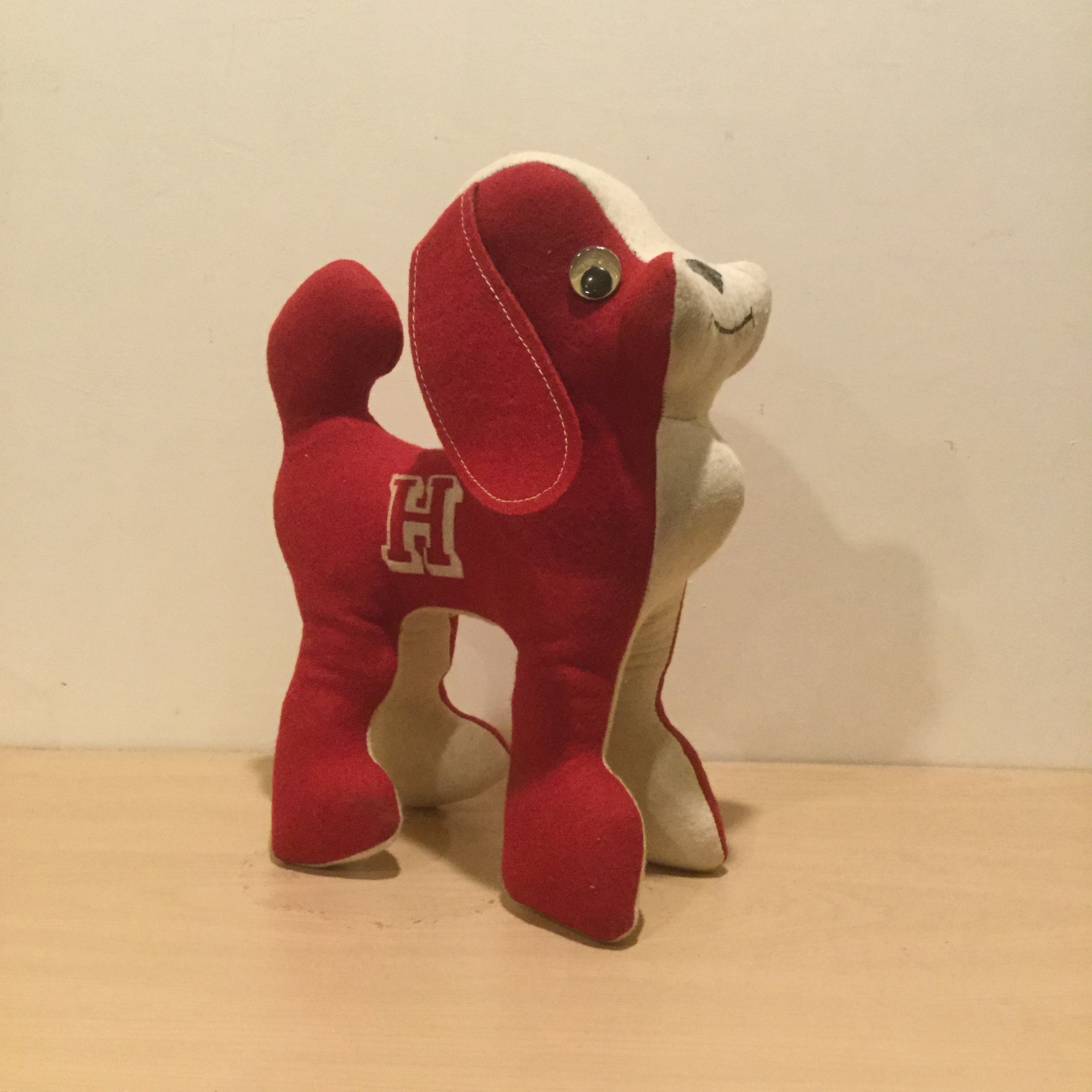 Vintage Felt College Mascot Stuffed Dog Harvard University Etsy