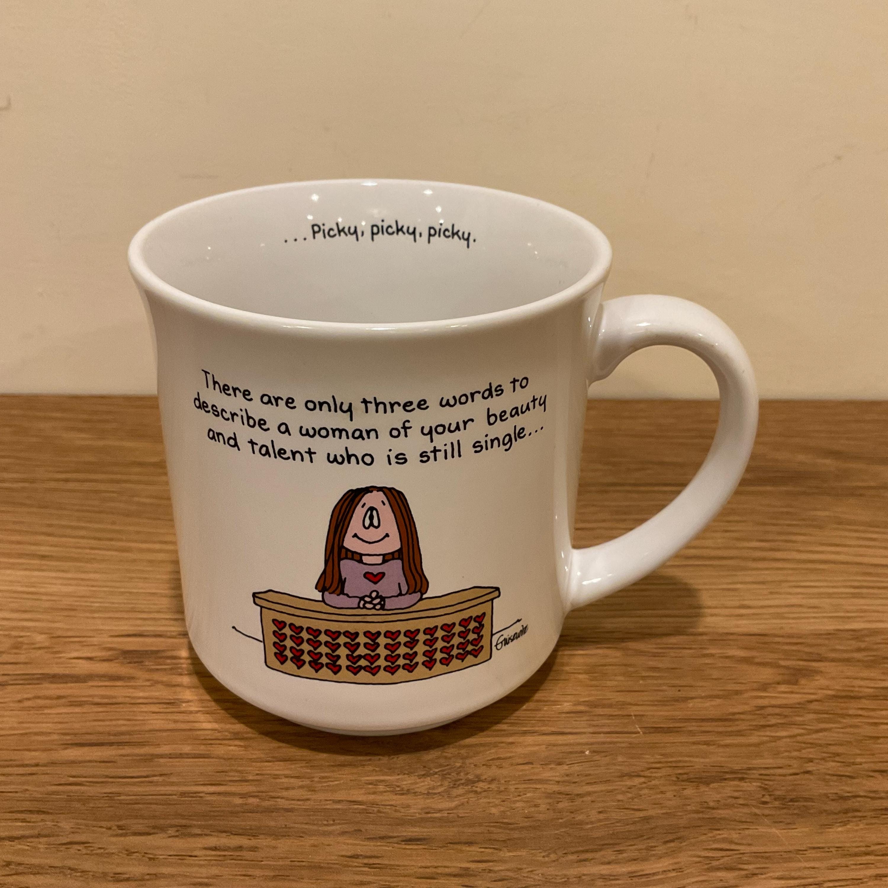Cathy Mug Made in Japan, Humorous Single Woman Gift, Vintage Comic