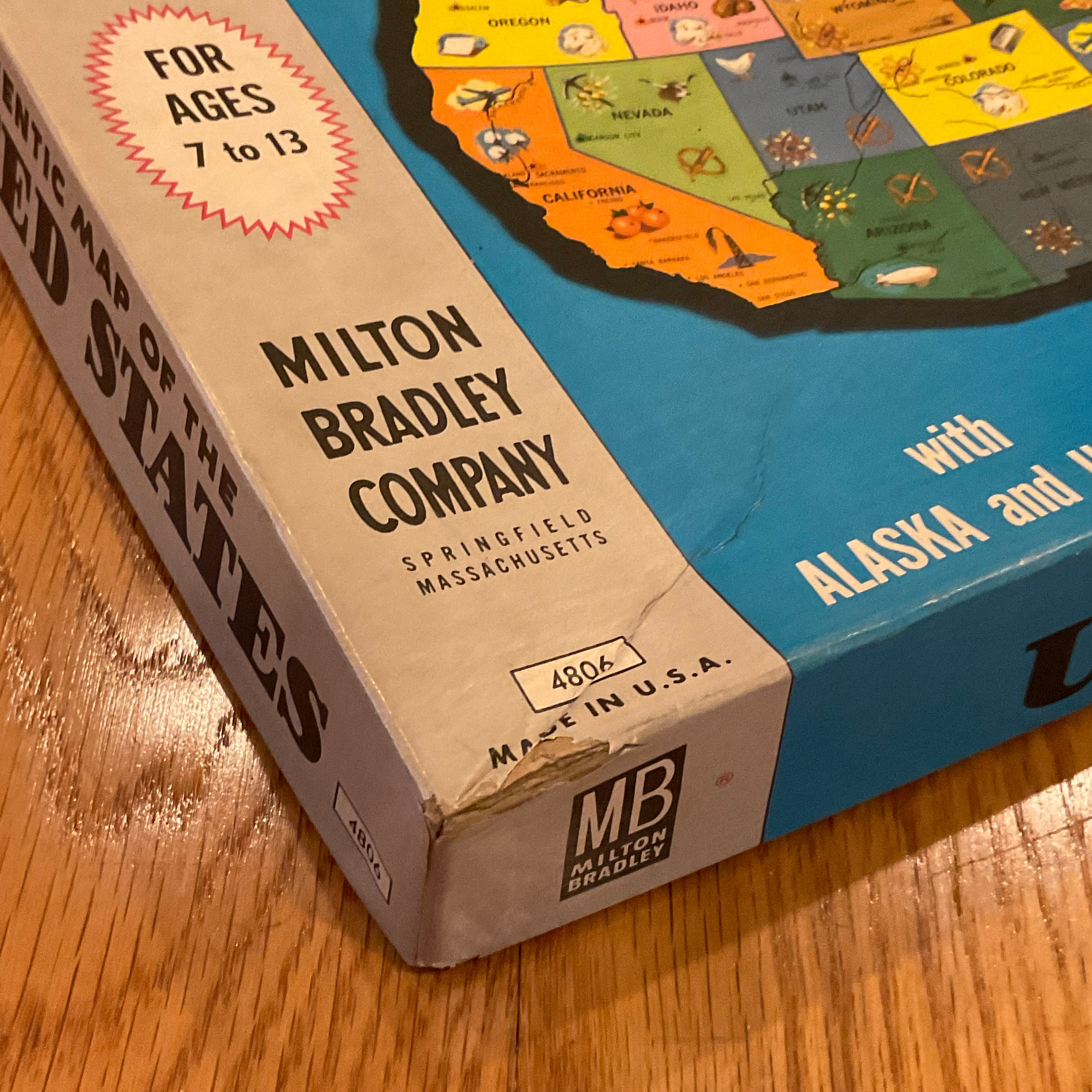 Vintage 1962 Milton Bradley Double-sided Map Puzzle - Etsy